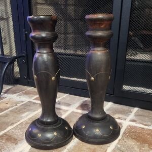 Wooden Candle Holders